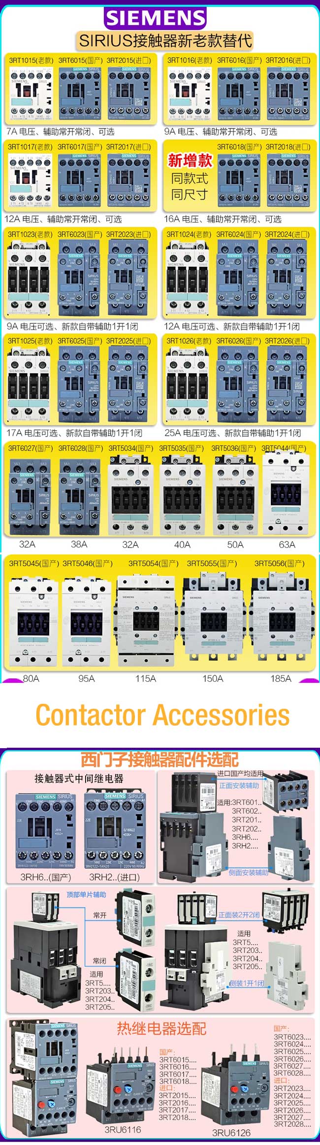 Контактор 7 ИЭК 3РТ6016 9 12 25 32 40 50 63 80 напряжение тока 24В 110В ...