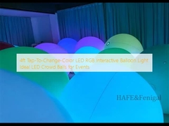 4ft Tap-To-Change-Colour LED RGB интерактивный воздушный шар: идеальные светодиодные толпы шары для мероприятий