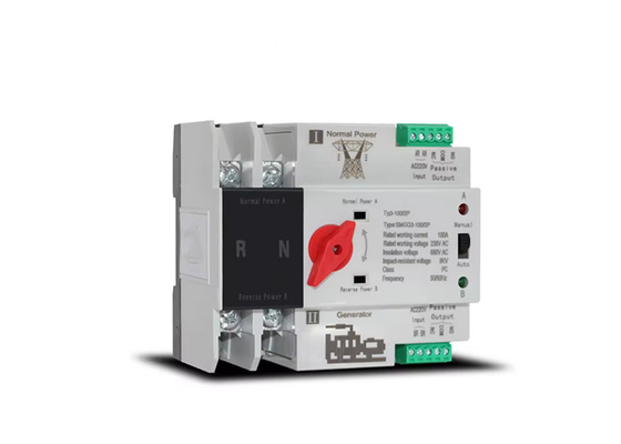 Din Rail Dual Power Автотрансферный переключатель Ручная автооперационная сеть / генератор