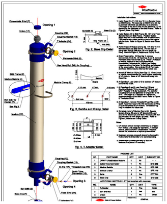 Ультрафильтрационный модуль DuPont SFD-2860XP IntegraFlux uf мембранный фильтр Поток 204 м3/день uf мембранный модуль