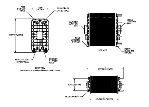 IonPure IP-LXM30Z-4 Промышленный модуль электродейонизации 4-11pH Вес 122 кг Применение Промышленное / Электрическое
